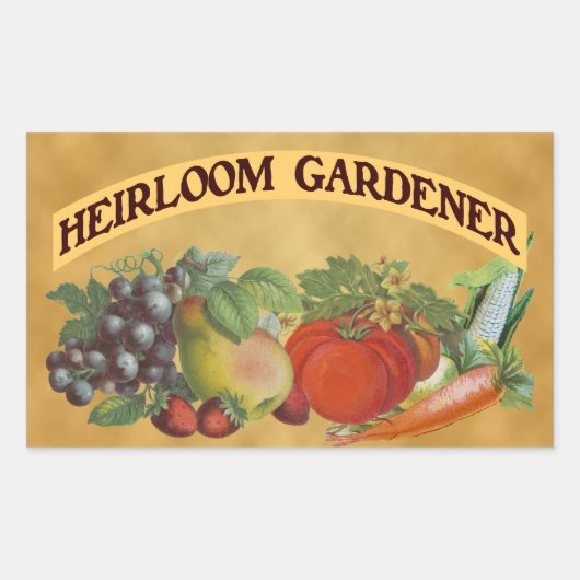 Heirloom Gardener Kunst Rechthoekige Sticker (Voorkant)