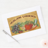 Heirloom Gardener Kunst Rechthoekige Sticker (Envelop)