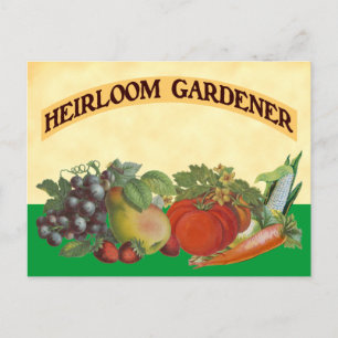 Heirloom Gardener Recipe Kaart Sjabloon