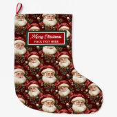 Heirloom Gepersonaliseerde Kerst Stocking Watercol Grote Kerstsok (Voorkant)