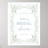 Heirloom Hydrangea Bridal Shower Welcome Poster (Voorkant)
