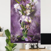 Heirloom-Iris in Iris Vase Art-Poster/Afdruk Poster (Thuiskantoor)