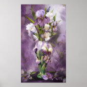 Heirloom-Iris in Iris Vase Art-Poster/Afdruk Poster (Voorkant)