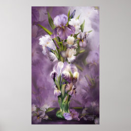 Heirloom-Iris in Iris Vase Art-Poster/Afdruk Poster