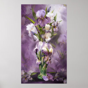 Heirloom-Iris in Iris Vase Art-Poster/Afdruk Poster