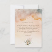 Heirloom Ivoor Roos Waterverf Bruiloft Bedankkaart (Achterkant)