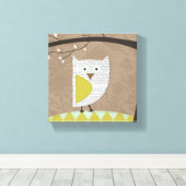  Heirloom Owl #2 Origineel Kunstwandcanvas Canvas Afdruk (Insitu (Houten vloer))