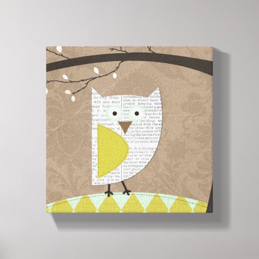  Heirloom Owl #2 Origineel Kunstwandcanvas Canvas Afdruk (Voorkant)