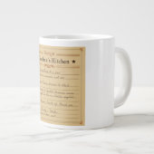 Heirloom Recept Kaart Custom Gescande Handgeschrev Grote Koffiekop (Voorkant rechts)