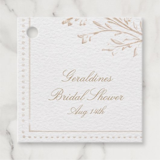 Heirloom Rococo Bridal Shower Bedankjes Labels (Voorkant)