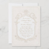 Heirloom Rococo Bridal Shower Invitation Kaart (Voorkant)