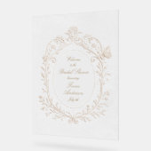 Heirloom Rococo Bridal Shower Welcome Acryl Bord (Hoek)