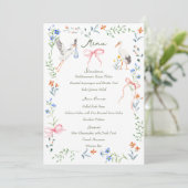 Heirloom Rose and Stork Baby Shower Menu (Staand voorkant)