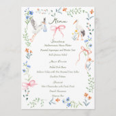 Heirloom Rose and Stork Baby Shower Menu (Voorkant)