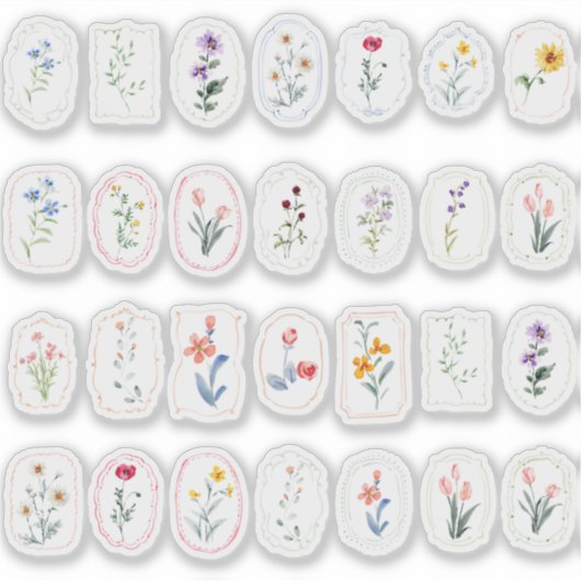 Heirloom Rose Ribbon and Stork Baby Shower  Sticker (Voorkant)