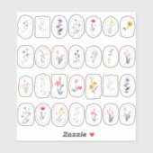 Heirloom Rose Ribbon and Stork Baby Shower  Sticker (Vel)