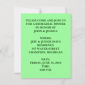 HEIRLOOM ROZEN ~ REHEARSAL DINER INVITEERT! KAART (Achterkant)