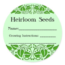 Heirloom Seeds Green Leaf Custom Seed Packet Stick
