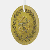 Heirloom Sicilian Trinacria Gold Glas Ornament (Voorkant links)