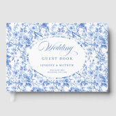 Heirloom Style Navy Roses Toile Guest Book Gastenboek (Voorkant)