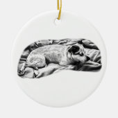 Heirloom Terrier, Resting and Ready Keramisch Ornament (Voorkant)