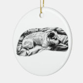 Heirloom Terrier, Resting and Ready Keramisch Ornament (Links)
