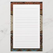 Heirloom Textiel met Decoratieve Patronen Briefpapier (Voorkant)