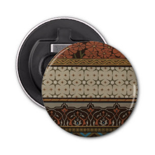 Heirloom Textiel met Decoratieve Patronen Button Flesopener