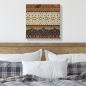 Heirloom Textiel met Decoratieve Patronen Canvas Afdruk (Insitu (Slaapkamer))