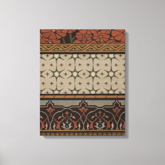 Heirloom Textiel met Decoratieve Patronen Canvas Afdruk (Voorkant)