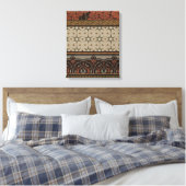 Heirloom Textiel met Decoratieve Patronen Canvas Afdruk (Insitu (Slaapkamer))