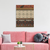 Heirloom Textiel met Decoratieve Patronen Canvas Afdruk (Insitu (Woonkamer))
