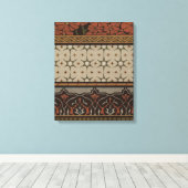 Heirloom Textiel met Decoratieve Patronen Canvas Afdruk (Insitu (Houten vloer))