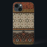 Heirloom Textiel met Decoratieve Patronen iPhone 13 Hoesje<br><div class="desc">Afdrukken van een decoratieve heirloom-textiel door June Erica Vess. Kenmerkt florale patronen op een beige achtergrond. Als je aardtinten en bloemen leuk vindt,  is dit de aankoop voor je!</div>