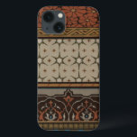 Heirloom Textiel met Decoratieve Patronen iPhone 13 Hoesje<br><div class="desc">Afdrukken van een decoratieve heirloom-textiel door June Erica Vess. Kenmerkt florale patronen op een beige achtergrond. Als je aardtinten en bloemen leuk vindt,  is dit de aankoop voor je!</div>