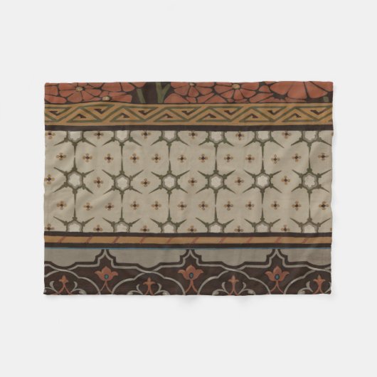 Heirloom Textiel met Decoratieve Patronen Fleece Deken (Voorkant (Horizontaal))