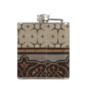 Heirloom Textiel met Decoratieve Patronen Heupfles (Achterkant)