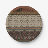 Heirloom Textiel met Decoratieve Patronen Papieren Bordje (Voorkant)