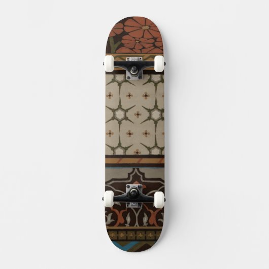 Heirloom Textiel met Decoratieve Patronen Persoonlijk Skateboard (Voorkant)