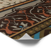 Heirloom Textiel met Decoratieve Patronen Poster (Hoek)