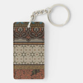 Heirloom Textiel met Decoratieve Patronen Sleutelhanger (achterkant)