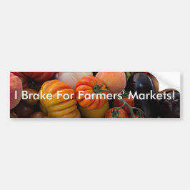 Heirloom Tomaten I Brake for Farmers Markets Bumpersticker