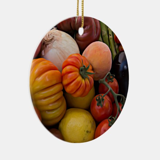 Heirloom Tomaten Keramisch Ornament (Rechts)
