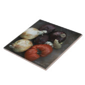 Heirloom tomato, gele ui, rode ui, gember tegeltje (Zijkant)