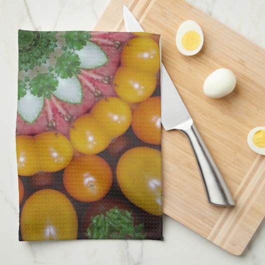 Heirloom Tomato Theedoek (Quarter Fold)