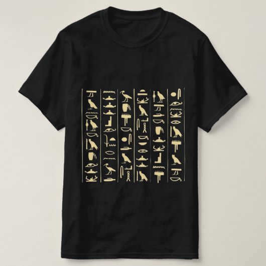 Heiroglyphic egyptian language T-shirt (Design voorkant)