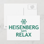 Heisenberg Says Relax Briefkaart (Voorkant / Achterkant)