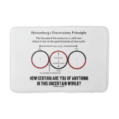 Heisenberg's onzekerheidsprincipe Physics Humor Badmat (Voorkant)