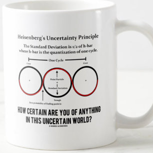 Heisenberg's onzekerheidsprincipe Physics Humor Koffiemok