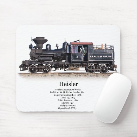 Heisler Logging Locomotive Muismat (Met muis)